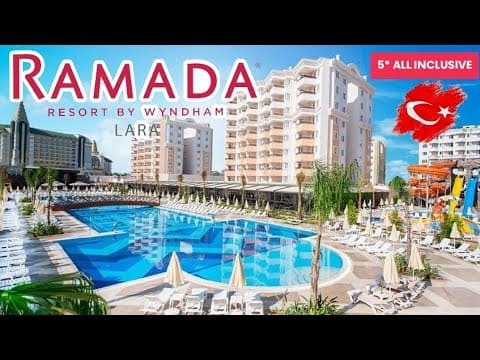 RAMADA RESORT LARA BY WYNDHAM 5 STAR LARA ANTALYA TURKEY WALKING TOUR LARA BEACH 🏨🛎️🇹🇷