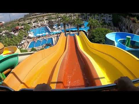 Water slides at the Crystal Sunset Hotel Side Türkiye