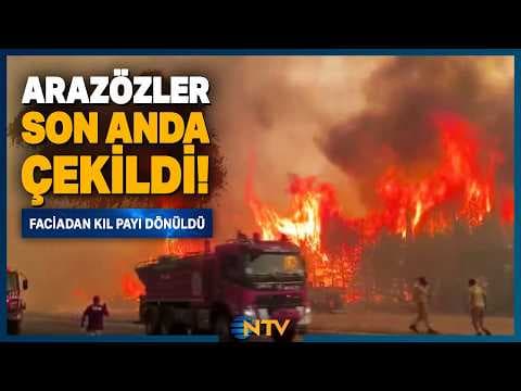 Rüzgar Bir Anda Terse Döndü, Alevlerin Ortasında Kaldılar! | NTV
