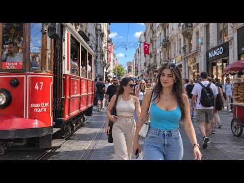 ISTANBUL TURKEY 2026 4K WALKING TOUR | Istiklal Street &amp; Taksim Square, Crowds, Shopping &amp; Red Tram