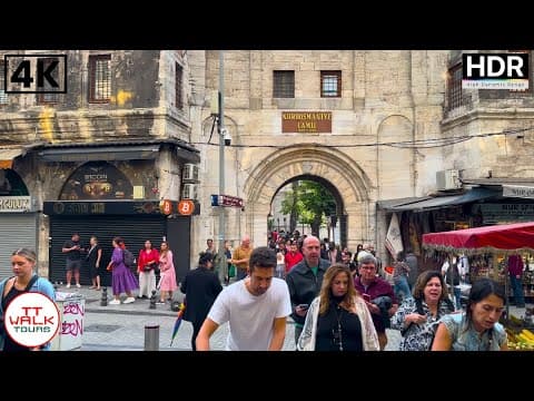 Istanbul, Old City Walking Tour | Saturday | 4K HDR