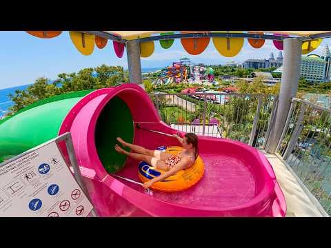 Waterslides at Delphin Palace &amp; Delphin Imperial in Antalya